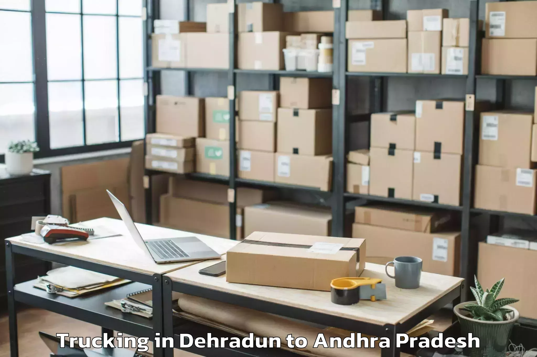 Book Dehradun to Roddam Trucking Online